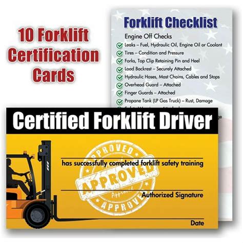 Printable Forklift Certification Cards - Printable World Holiday