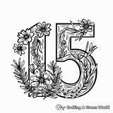 Number 15 Coloring Pages  Free & Printable sketch template