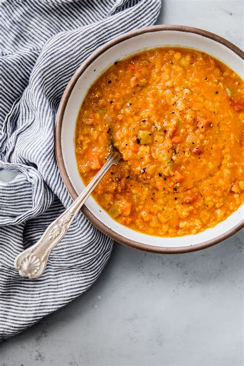 Hearty Red Lentil Soup (How to Cook Red Split Lentils) - A Beautiful Plate