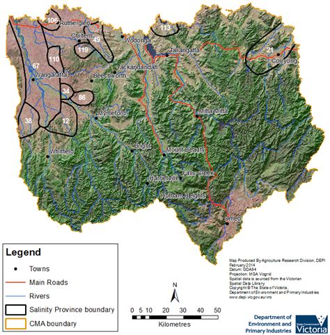 Salinity Provinces in the North East Catchment Management Region | VRO ...