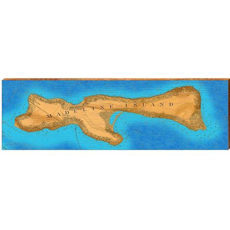 Madeline Island Map Home Decor Art Print on Real Wood - Etsy