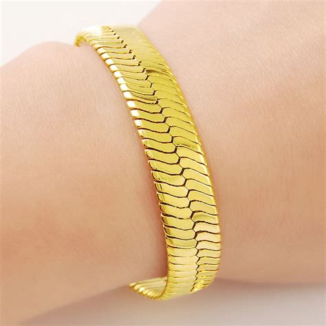 2015 Fashion And Simple new Plated 24K Gold Bracelets Show the generous of men hot sale men ...