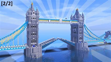 How To Build the TOWER BRIDGE in Minecraft [2/2] (CREATIVE BUILDING ...