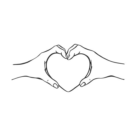 Hands holding heart. Hand drawn vector illustration. On white background for your design 2268496 ...