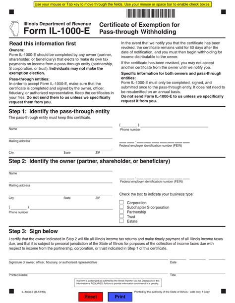 Form IL-1000-E - Fill Out, Sign Online and Download Fillable PDF ...