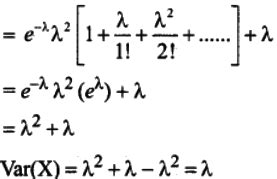 Derive the mean and variance of the Poisson distribution. - Sarthaks eConnect | Largest Online ...