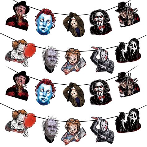 Buy Horror Classic Movie Character Party Banner Horror Movie Birthday Banner Have A Killer y ...