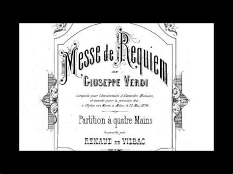 Verdi - Requiem - Libera me (Arrangement for 4-Hand Piano of 1874 ...