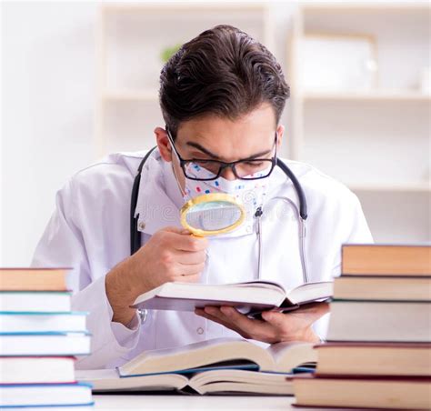 Medical Student Preparing for University Exams Stock Photo - Image of college, education: 196194574