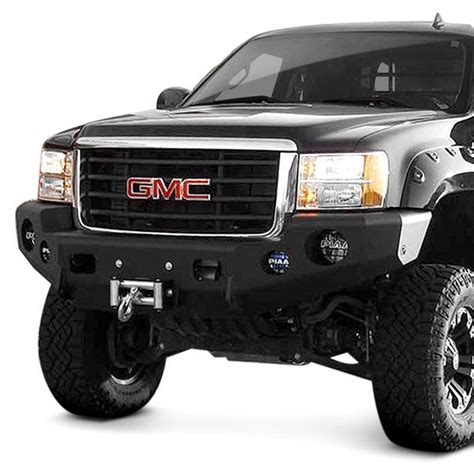 TrailReady® - GMC Sierra 2500 HD / 3500 HD 2011 Full Width Black Front Winch HD Bumper