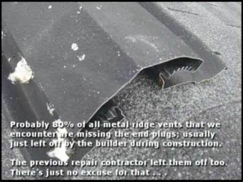 Roof Ridge Vent Repair in Maryland Md - YouTube