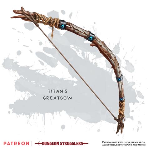 [OC][Art] Titan's Greatbow | Weapon (longbow) : r/DnD