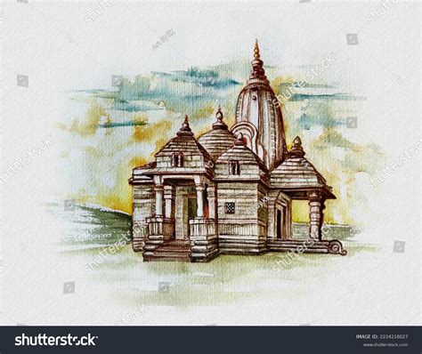 855 hindu temple watercolor Snímků, stock fotografií a vektorů ...