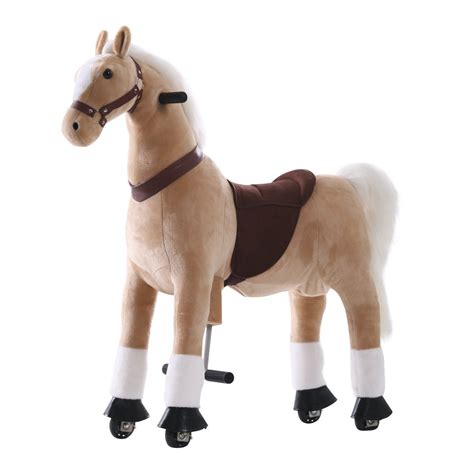 Sweety Toys 7325 riding animal large horse BLACKY on wheels for 4 to 9