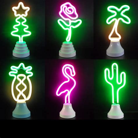 LED Neon Sign Night Lights USB table lamp light Unique Design Soft ...