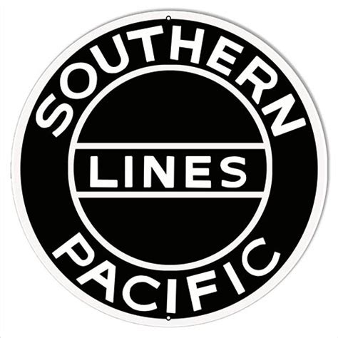 Southern Pacific Lines Reproduction Railroad Metal Sign 24x24 - Reproduction Vintage Signs