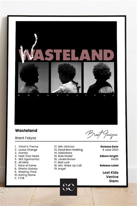 Brent Faiyaz Poster Wasteland Album Cover Poster Digital - Etsy | Album ...