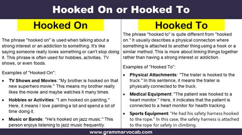 Hooked On or Hooked To: Explaining the Difference - GrammarVocab