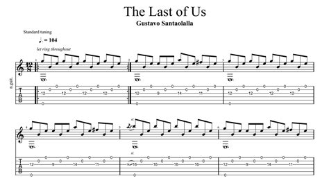 The Last of Us for guitar. Guitar sheet music and tabs.