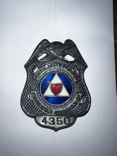 Vintage Auxiliary Police Badge - civilian defense - Cleveland, Ohio ...