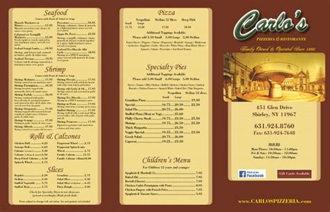 Our Menu | Carlo's Pizza