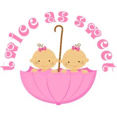 Twice As Sweet Twin Girls Gift Ideas | INKtastic Twin Baby Girls, Baby ...