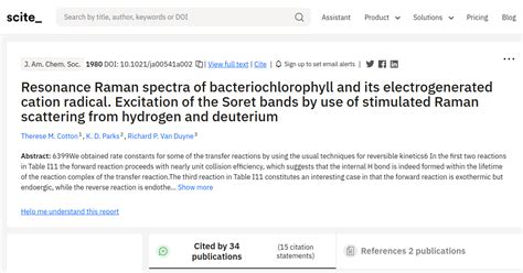 [citation report] Resonance Raman spectra of bacteriochlorophyll and its electrogenerated cation ...