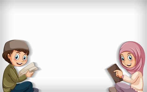 Muslim boy and girl reading book 1211359 Vector Art at Vecteezy