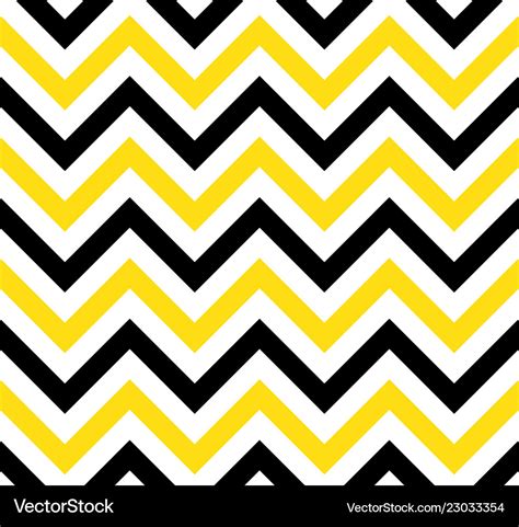 Black and yellow chevron retro decorative pattern Vector Image