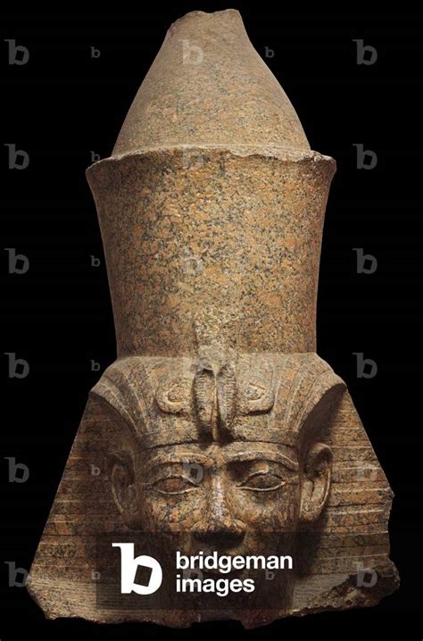 Image of Head of Shabaka, from Karnak Temple, Third Intermediate Period (pink by Egyptian 25th ...