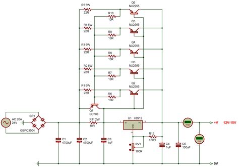 12V-15V, 20A DC power supply