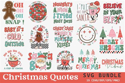 Christmas Quotes SVG Bundle Graphic by CreationArt · Creative Fabrica