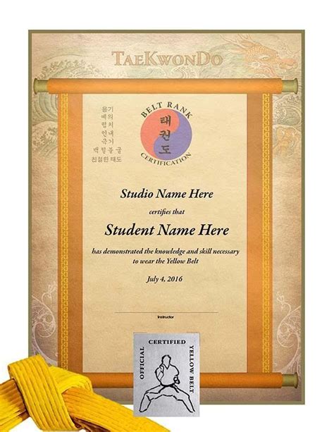 Martial Arts Certificates - TaeKwonDo & Karate Rank Certificates - Pack of 10 | eBay