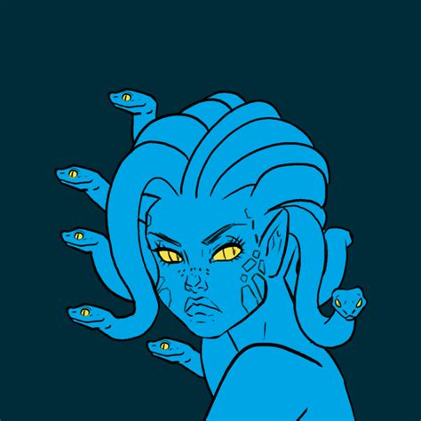 #medusa #blue Medusa animation snakes Medusa Drawing, Medusa Art, Beast ...