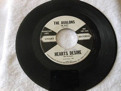 popsike.com - THE AVALONS DOO WOP 45 YOU ARE MY HEARTS DESIRE BW EBBTIDE ON UNART FROM 1958 ...