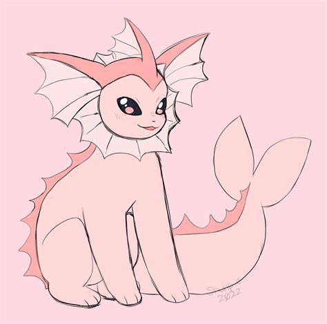 Vaporeon fan art - pink by Kiripi on DeviantArt