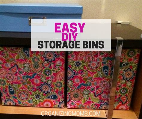 Easy DIY Storage Bins - Organizing Moms