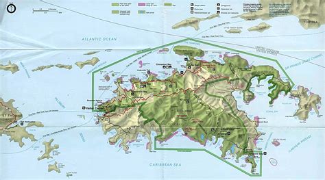 Virgin Islands National Park Tourist Map - Virgin Islands • mappery