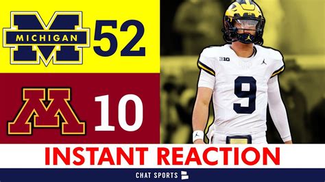 Michigan Football vs Minnesota Highlights INSTANT Reaction After 52-10 ...