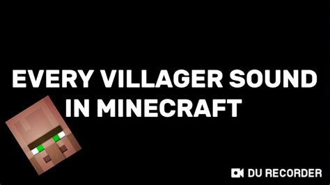 Every Villager Sound In Minecraft - YouTube