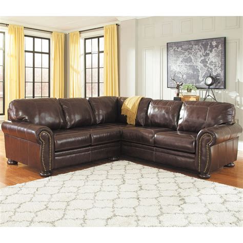 2PC RAF Sofa Leather Sectional 0H0-504RS-2PC | Ashley | AFW