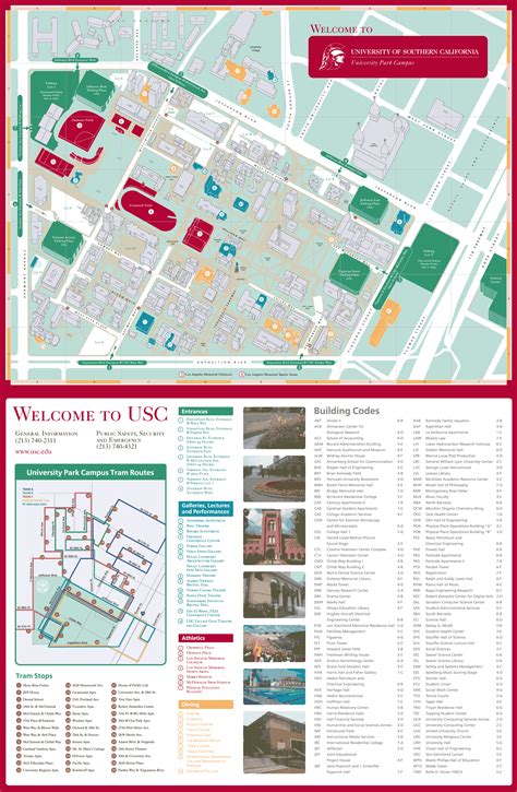 USC campus map | University of southern california, Southern california ...