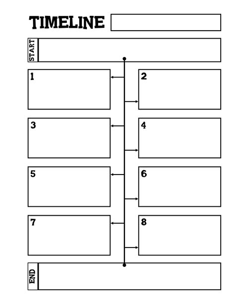 Kostenloses Blank timeline template for kids