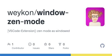 GitHub - weykon/window-zen-mode: [VSCode-Extension]: zen mode as windowed