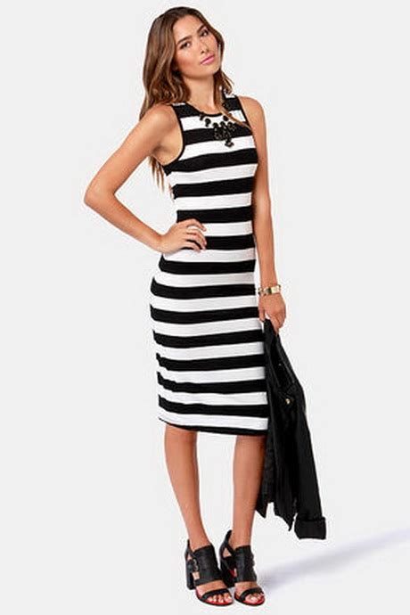 Black and white stripe dress - Natalie