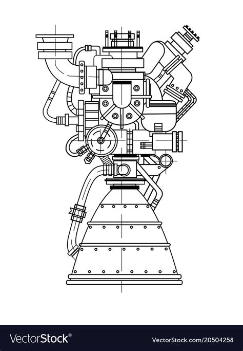 Rocket engine design it can be used Royalty Free Vector