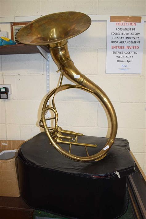 Lot 118 - BRASS SOUSAPHONE with case