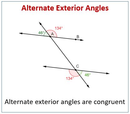 Alternate Exterior Angles (examples, solutions, worksheets, videos ...