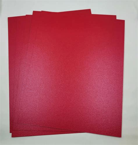 Metallic Cardstock Paper Cardstock for Cards Red 8.5 X 11 - Etsy