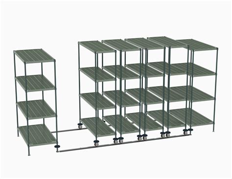 Metro qwikTRAK Floor Track Shelving with Super Erecta Pro Shelves - Metro